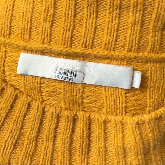 REVOLVE X ONE GREY DAY Merino Wool Geometric Rib Knit Pullover Crew Sweater XS - Picture 7 of 9